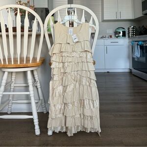 Crewcuts silk and cotton tiered dress
